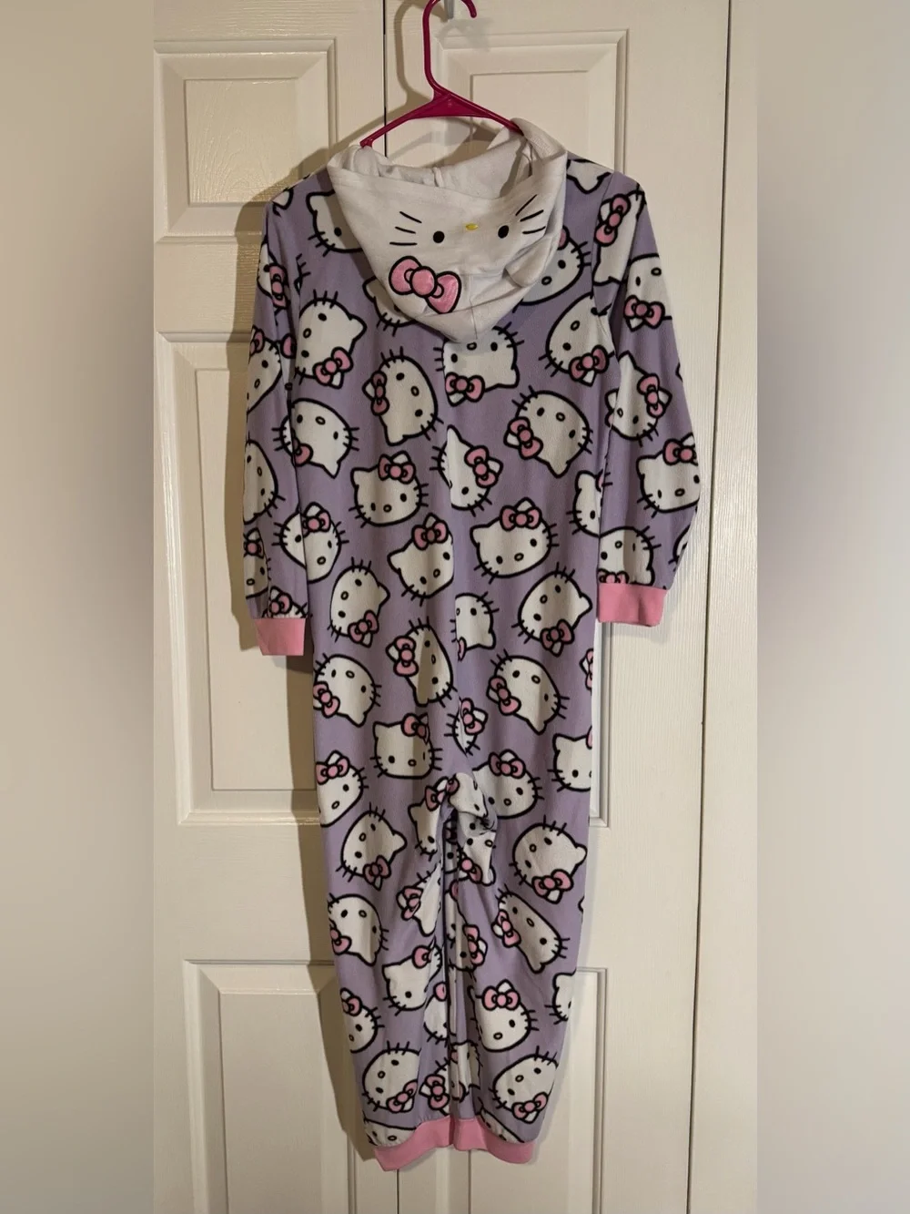 Hello Kitty Lilac and Pink Fleece Zip-Front Kids Pajama Set